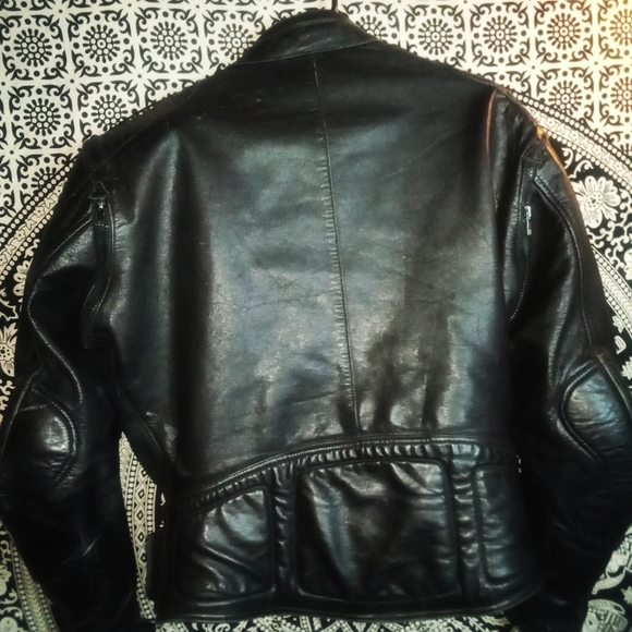 Vintage.Men's med. Leather moto jacked. Armoured - Picture 5 of 8